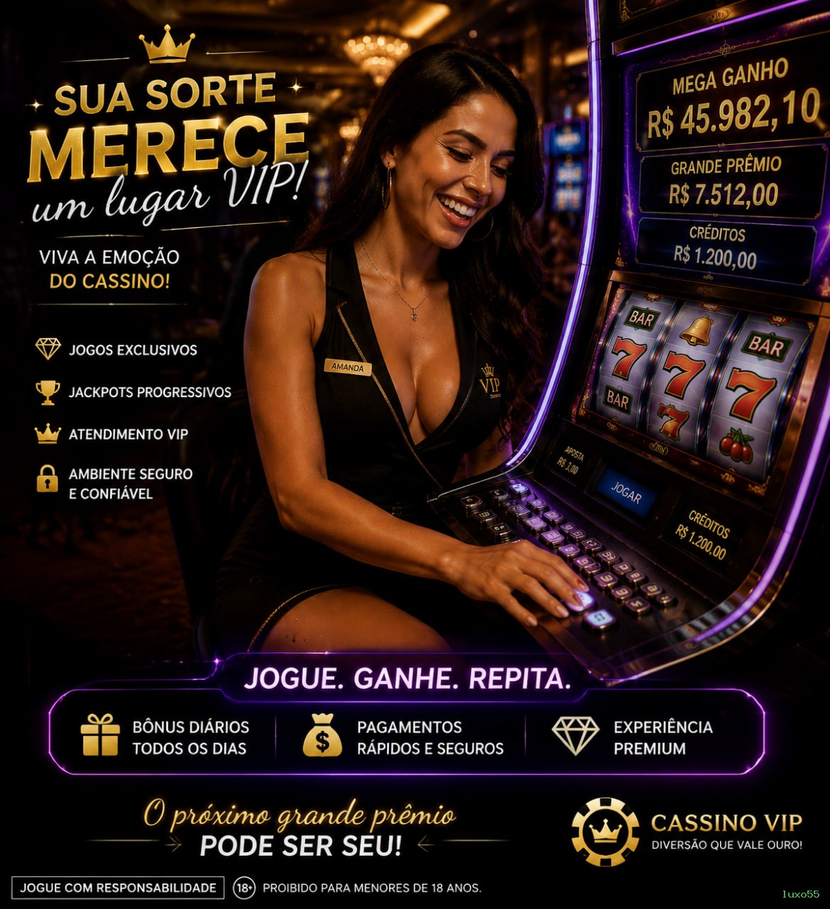 Interface do cassino ao vivo